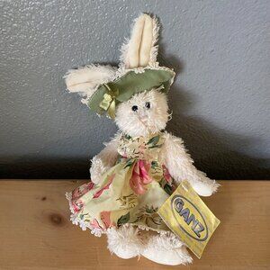 Vintage Ganz Plush Bunny Clarice With Floral Dress &‎ Hat